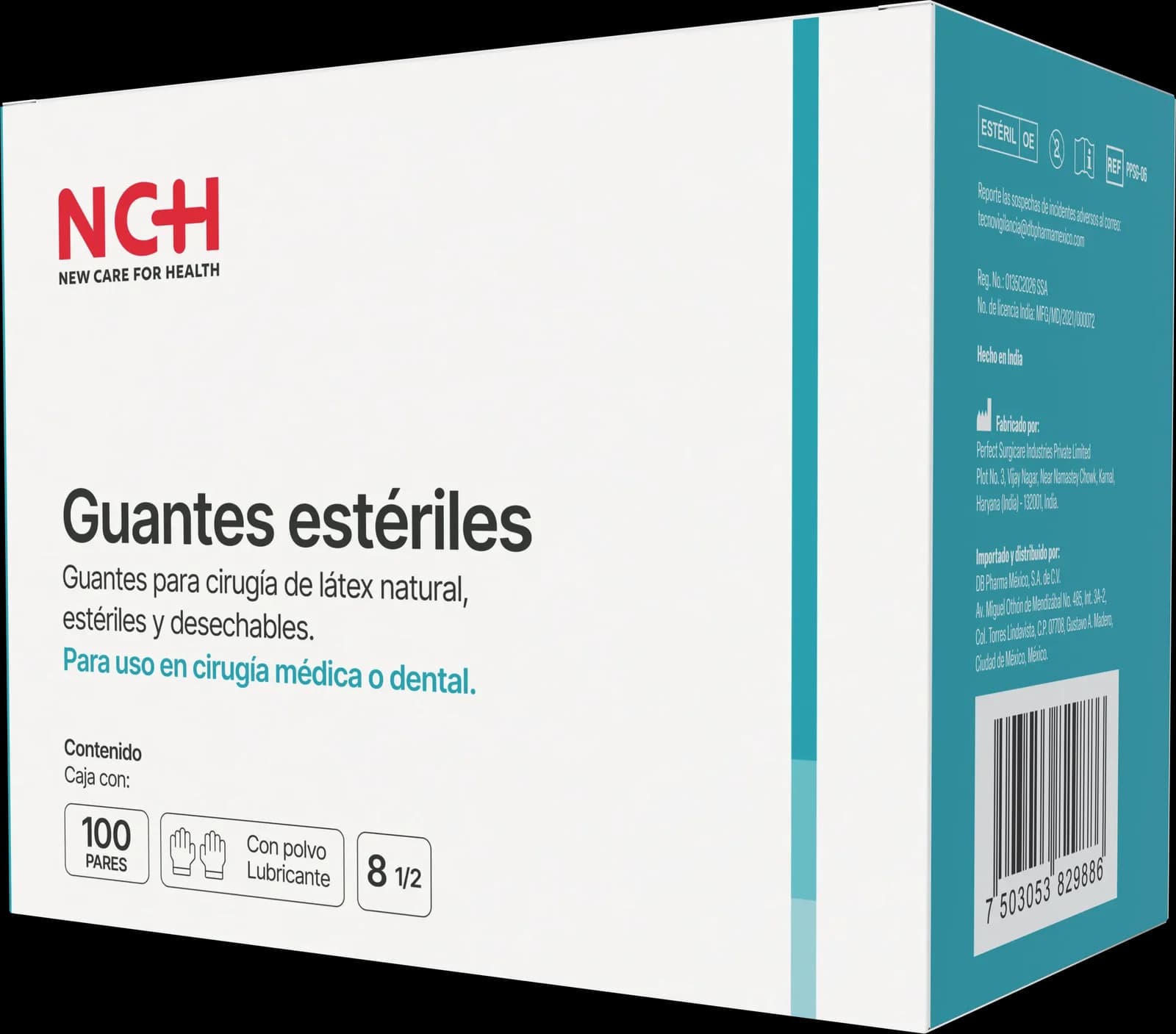 Empaque de Guantes estériles NCH
